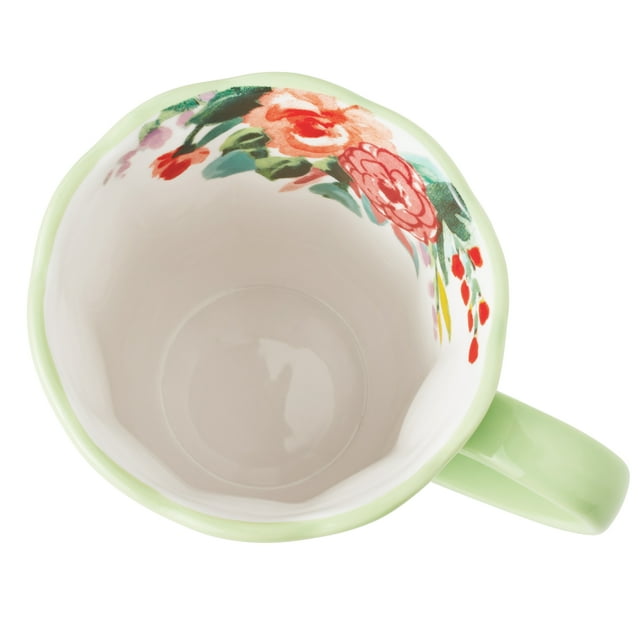 Painted Meadow Ceramic Mugs, Tea Mugs, Coffee Mugs -6-Ounce (Set of 4) Painted Meadow Ceramic Mugs, Tea Mugs, Coffee Mugs -6-Ounce (Set of 4)